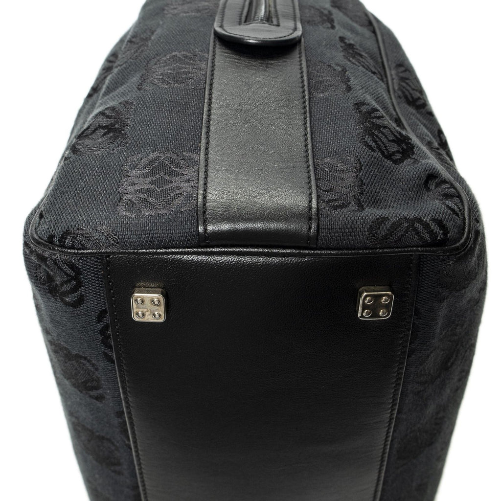 Loewe Anagram Boston Black Anagram Printcanvas Handbag — view 7