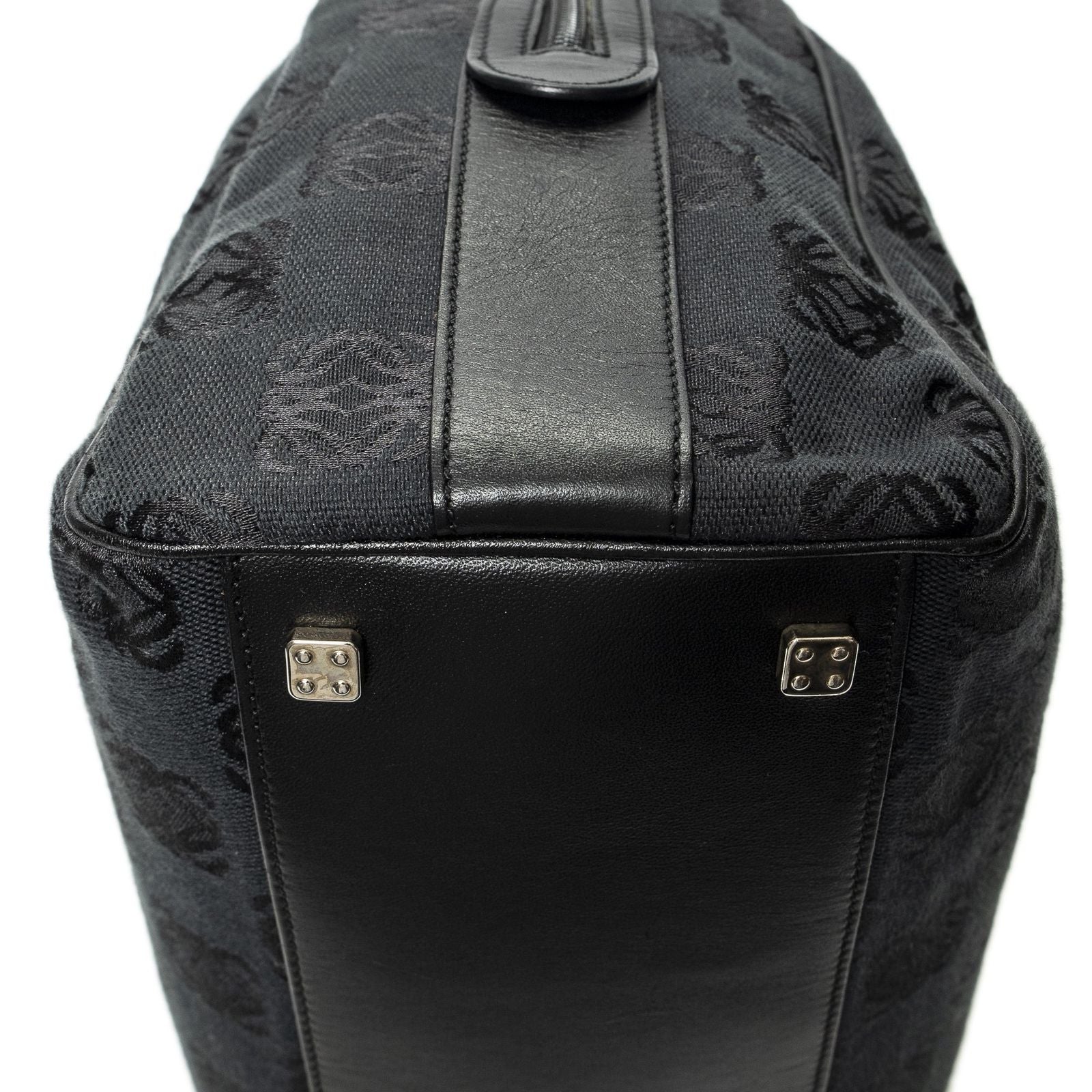 Loewe Anagram Boston Black Anagram Printcanvas Handbag — view 7