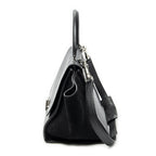 Celine Small Medium Swing Black Grain Calf Skin Leather Shoulder — view 3