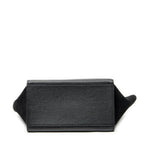 Celine Small Medium Swing Black Grain Calf Skin Leather Shoulder — view 6