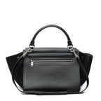 Celine Small Medium Swing Black Grain Calf Skin Leather Shoulder — view 5