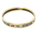 Hermes Enamel Bangle Green Ribbon Motifa Bracelet — view 2