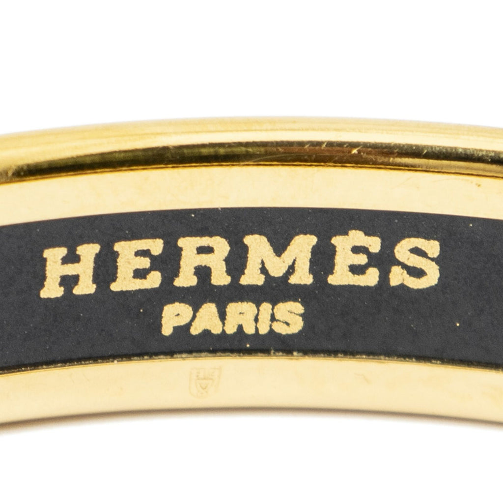 Hermes Enamel Bangle Green Ribbon Motifa Bracelet — view 4