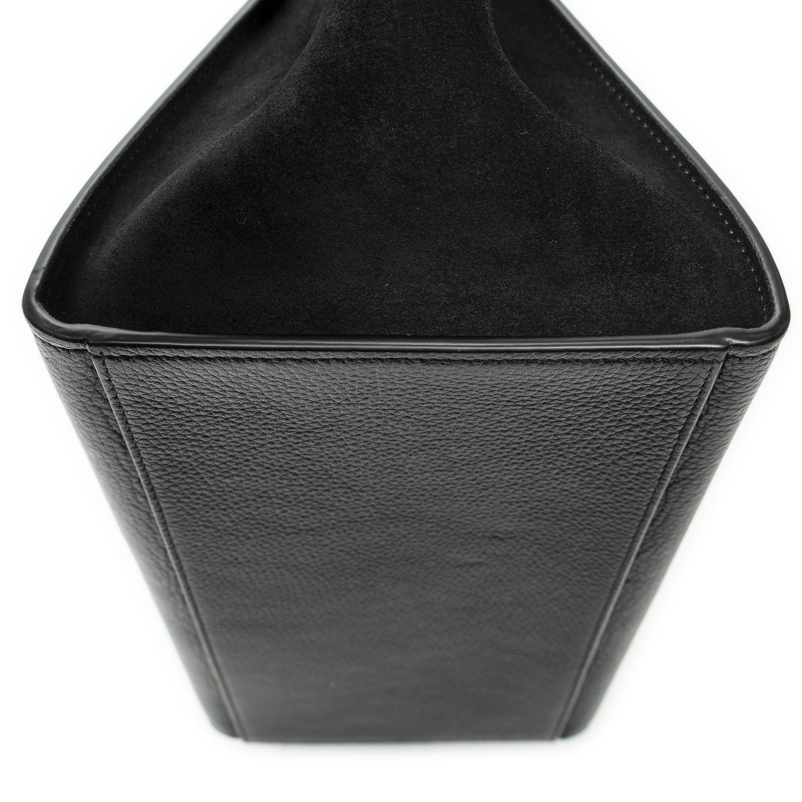 Celine Small Medium Swing Black Grain Calf Skin Leather Shoulder — view 7