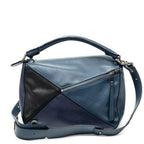 Loewe Puzzle Bag Blue Black Calfskin Leather — view 5
