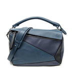 Loewe Puzzle Bag Blue Black Calfskin Leather