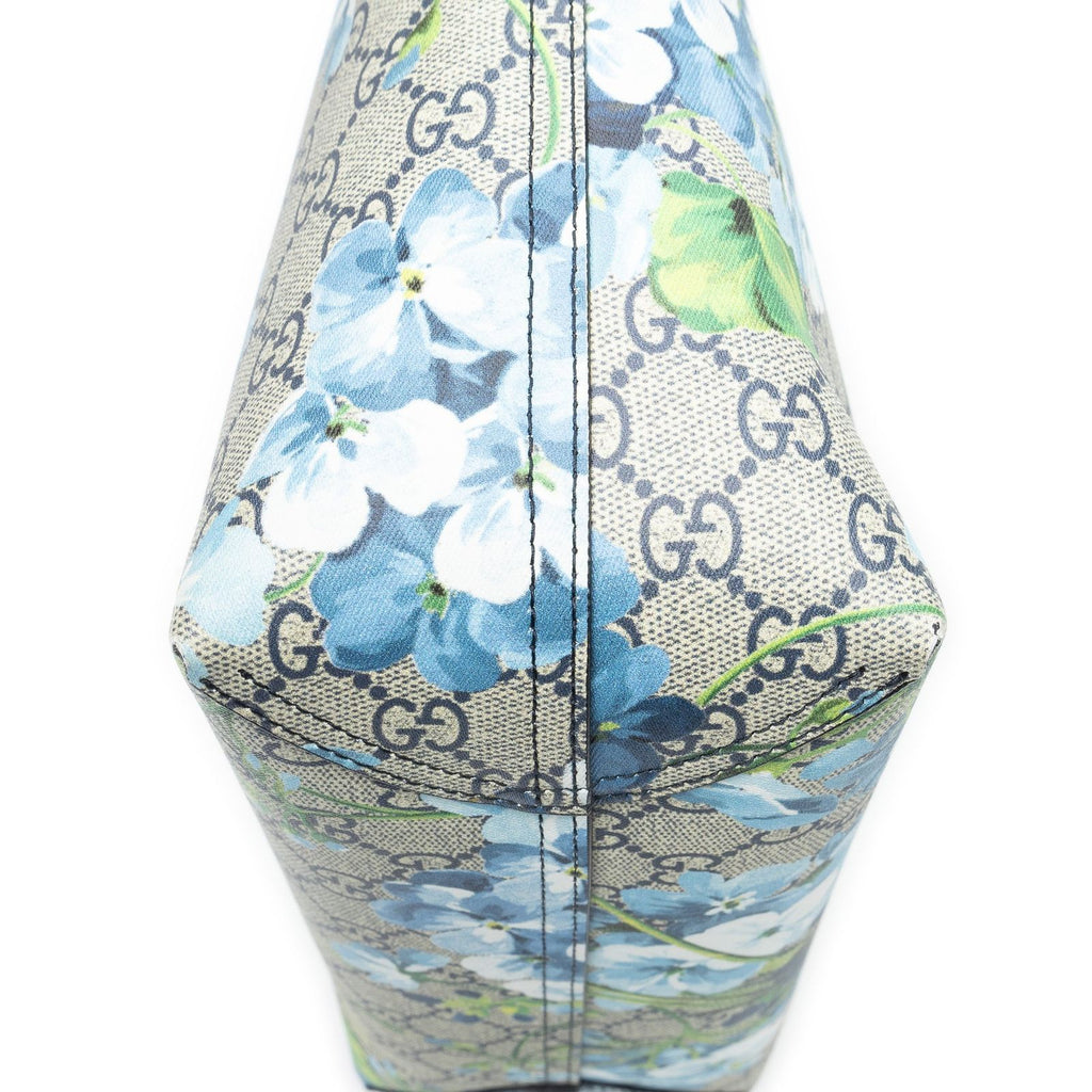 Gucci Blooms Reversible Tote Blue Gray Navy Muse Supreme Canvas — view 8