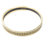 Hermes Enamel Bangle Geometric Diamond Motifa Bracelet — view 3