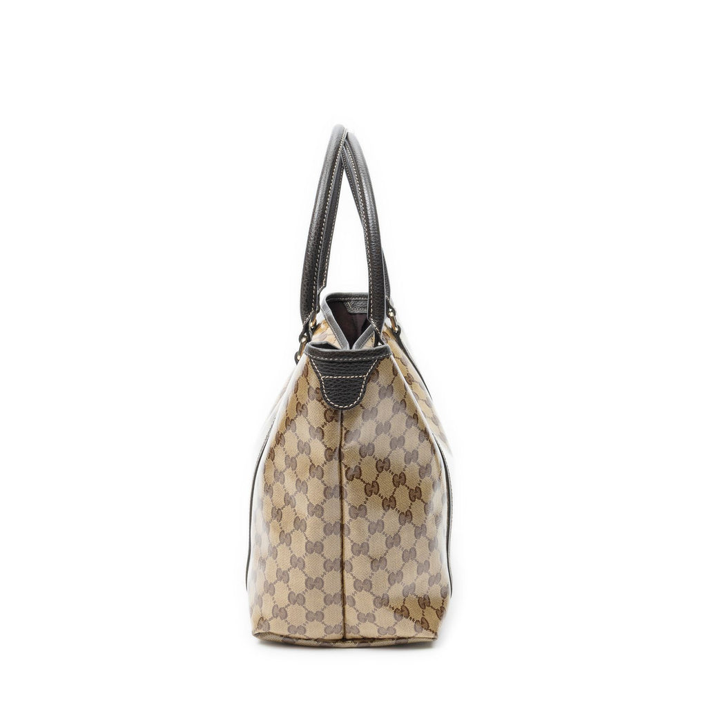 Gucci Line Tote Brown Crystal Canvas — view 3