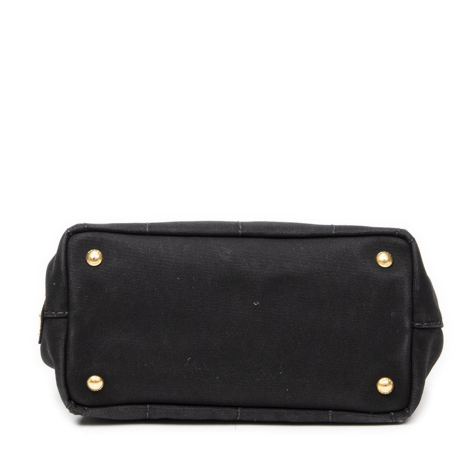 Prada Canapa Small Tote Black Canvas — view 6