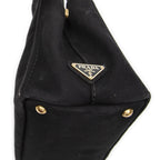 Prada Canapa Small Tote Black Canvas — view 7