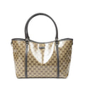 Gucci Line Tote Brown Crystal Canvas