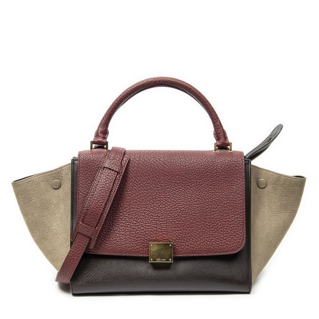 Celine Edge Gandhi Brown Calfskin Leather