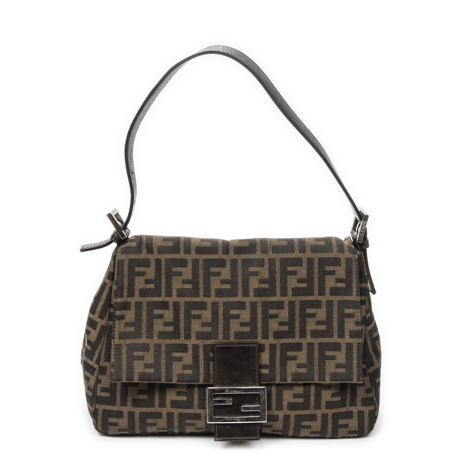 Fendi Mama Forever Brown Black Zucca Canvas