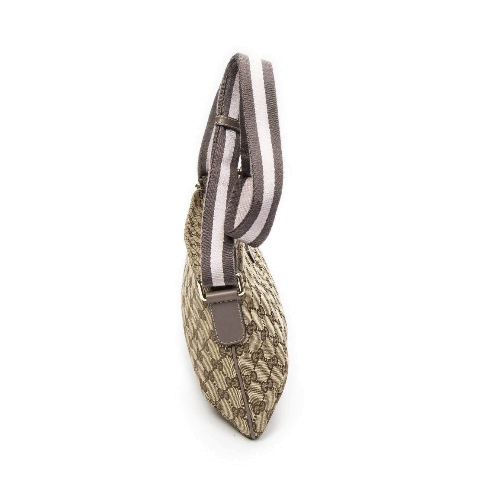 Gucci Small Web Zip Crossbody Beige Pink GG Canvas — view 4