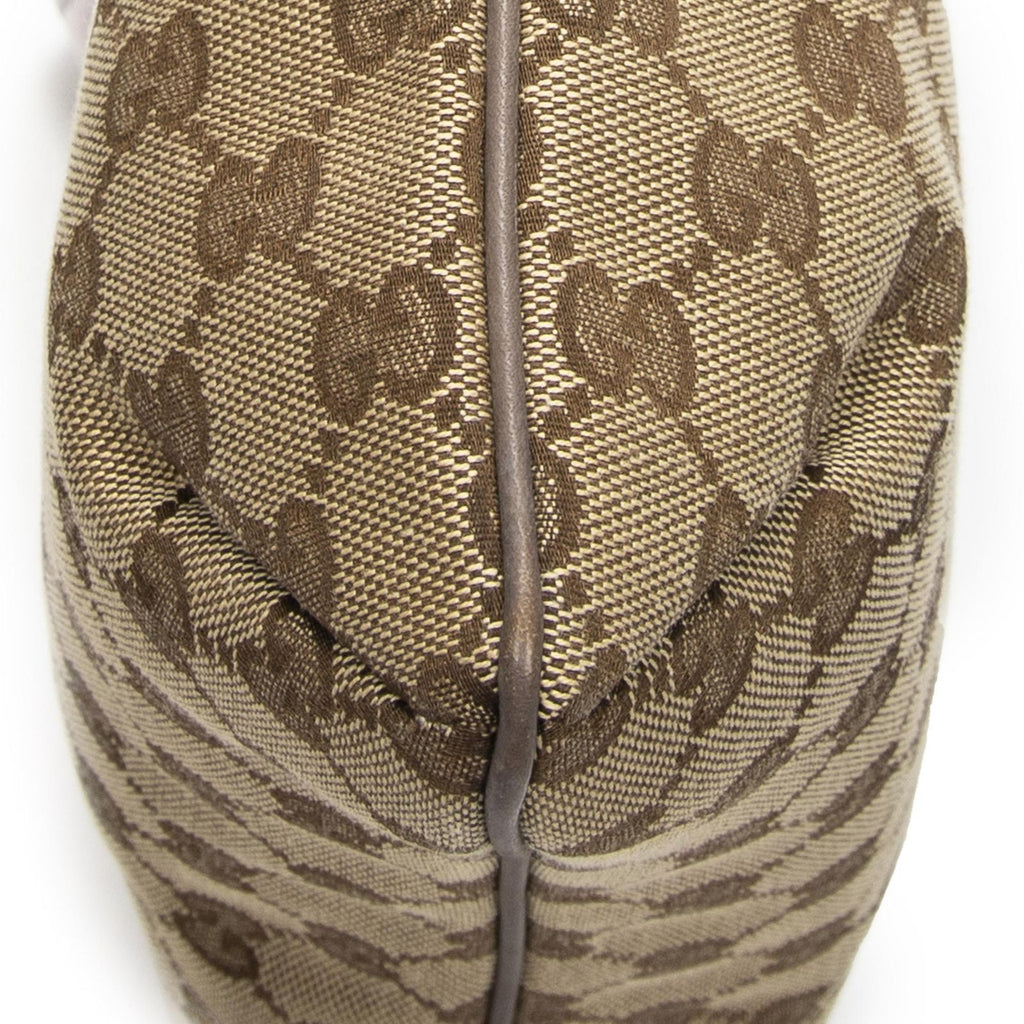 Gucci Small Web Zip Crossbody Beige Pink GG Canvas — view 8