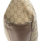Gucci Large Twins Tote Beige Brown Metallic GG Canvas — view 8