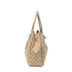 Gucci Large Twins Tote Beige Brown Metallic GG Canvas — view 3