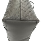 Gucci Convertible Satchel Gray Guccissima Leather — view 8