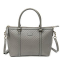 Gucci Convertible Satchel Gray Guccissima Leather