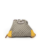 Gucci Drawstring Backpack Beige Brown Yellow Spuri Canvas — view 6