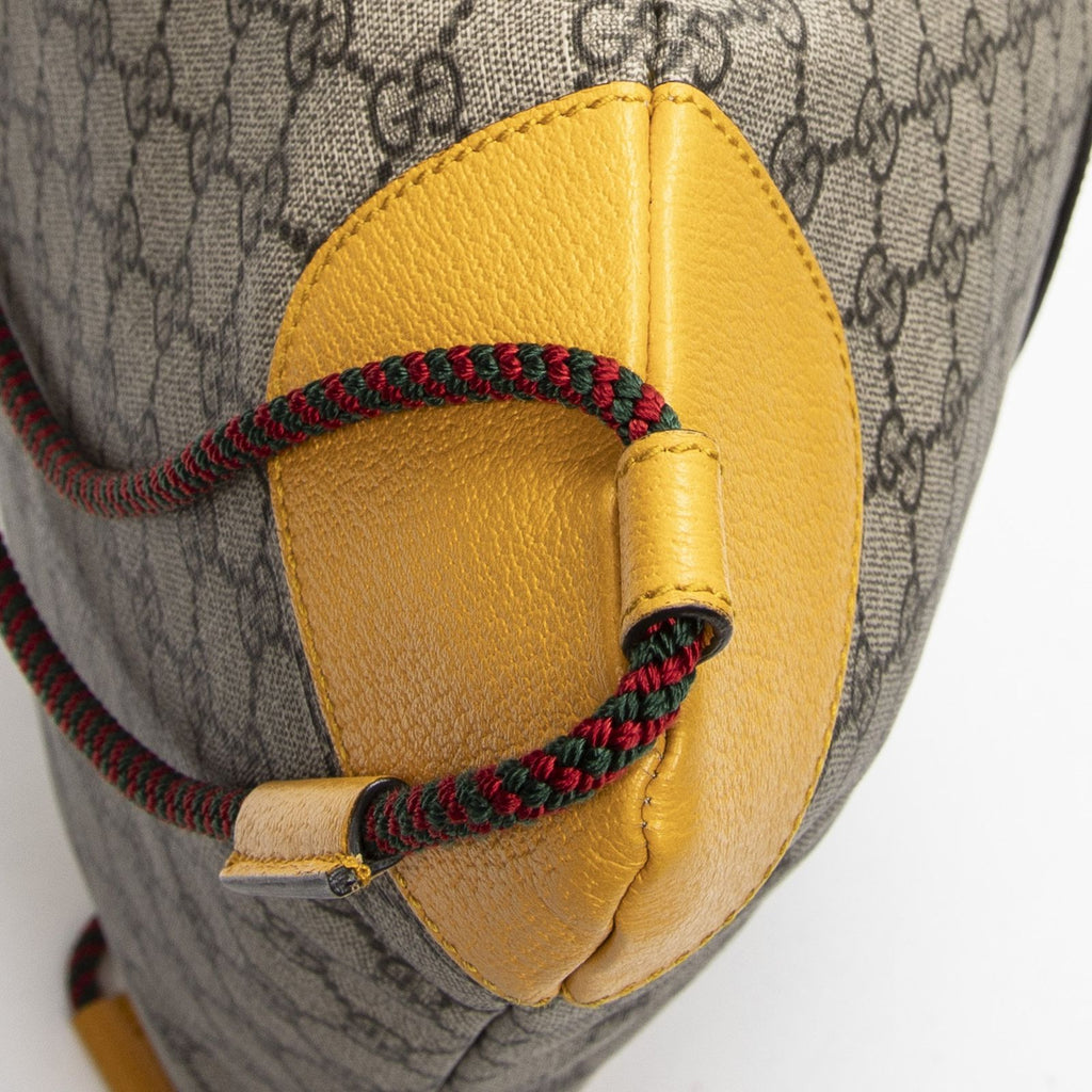 Gucci Drawstring Backpack Beige Brown Yellow Spuri Canvas — view 7