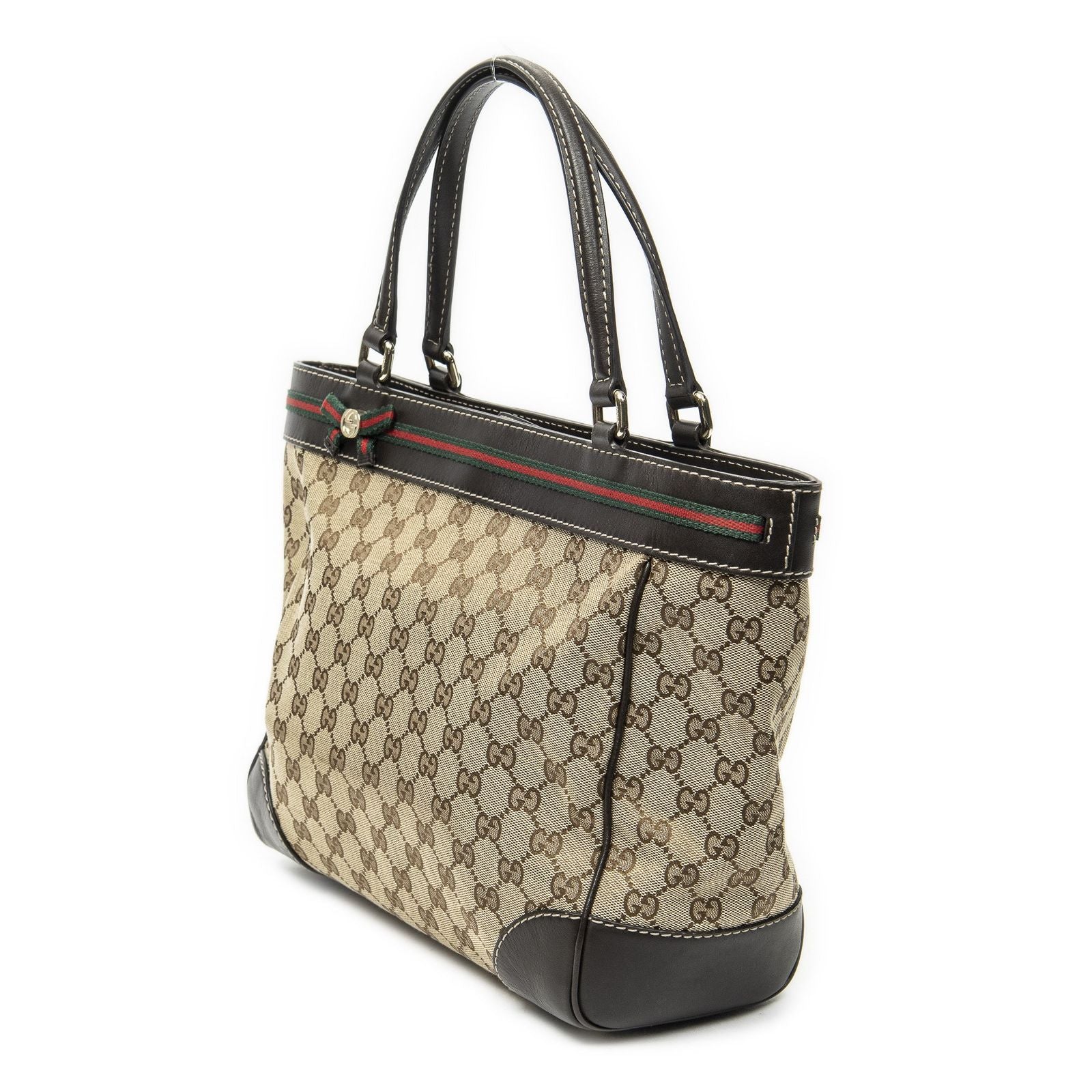 Gucci Tote Beige Brown GG Canvas — view 2
