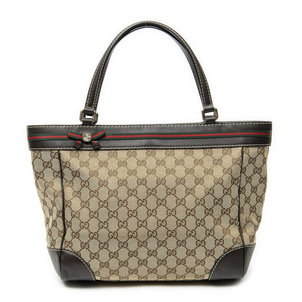 Gucci Tote Beige Brown GG Canvas