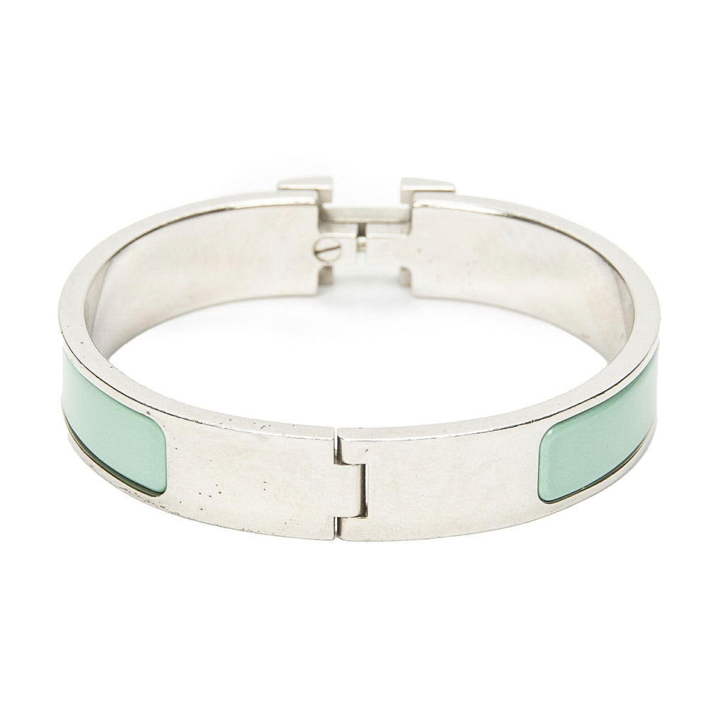 Hermes Clic Clac Bracelet Mintgreen Silver Plating — view 3