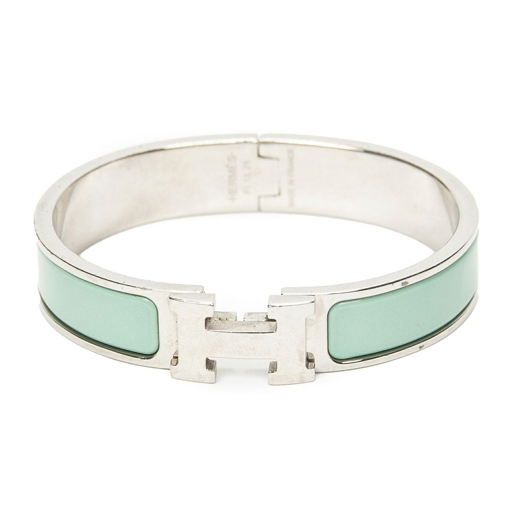 Hermes Clic Clac Bracelet Mintgreen Silver Plating — view 2