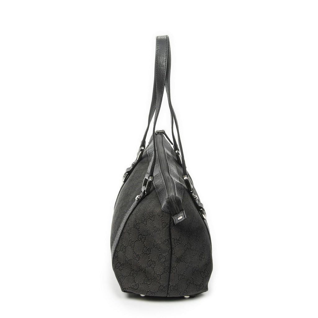 Gucci Abbey Tote Black GG Denim Canvas — view 3