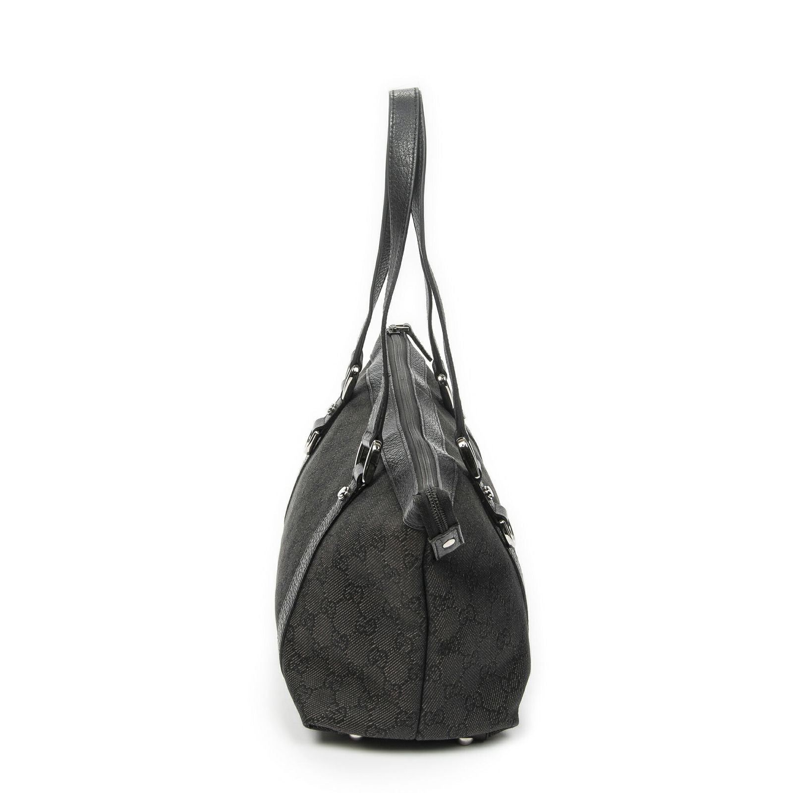 Gucci Abbey Tote Black GG Denim Canvas — view 3