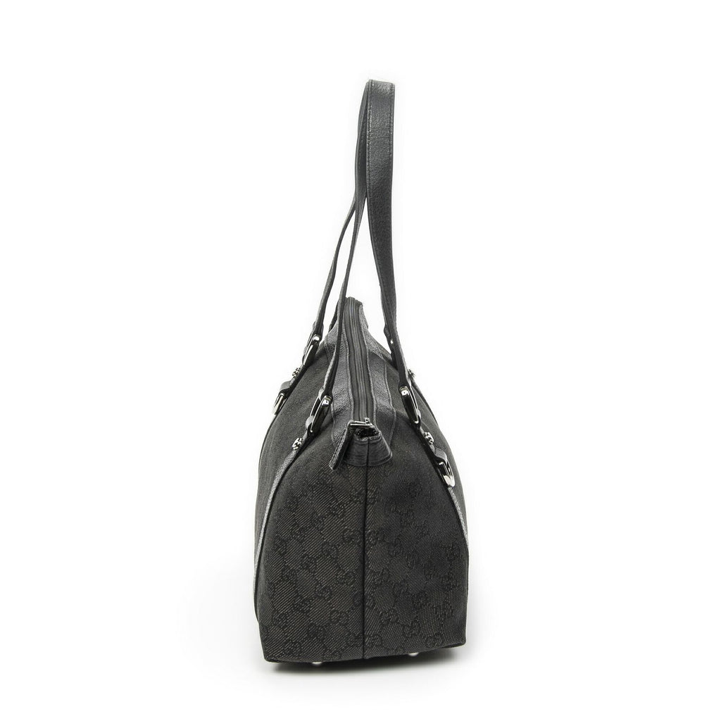 Gucci Abbey Tote Black GG Denim Canvas — view 4