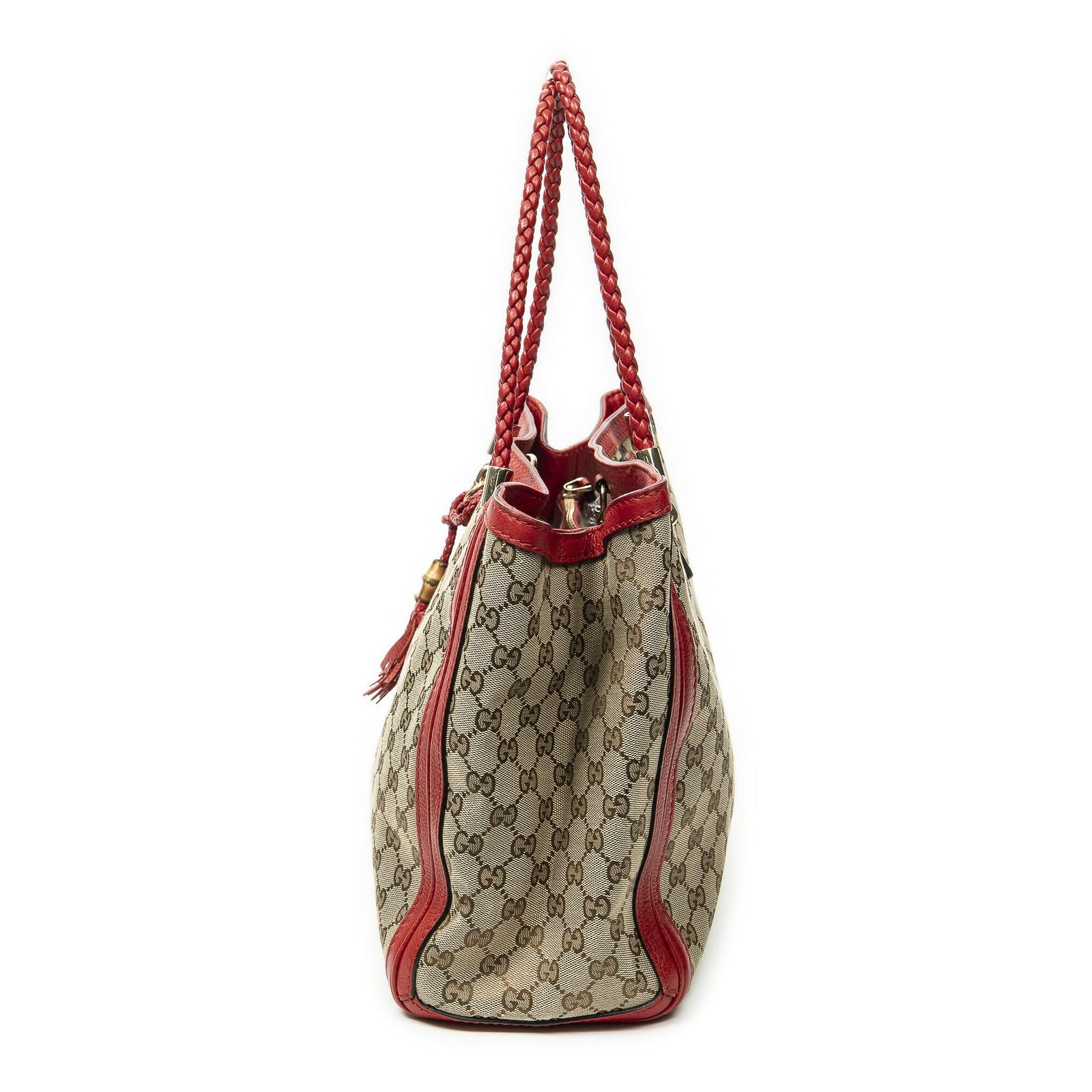 Gucci Tote Beige Red GG Canvas — view 3