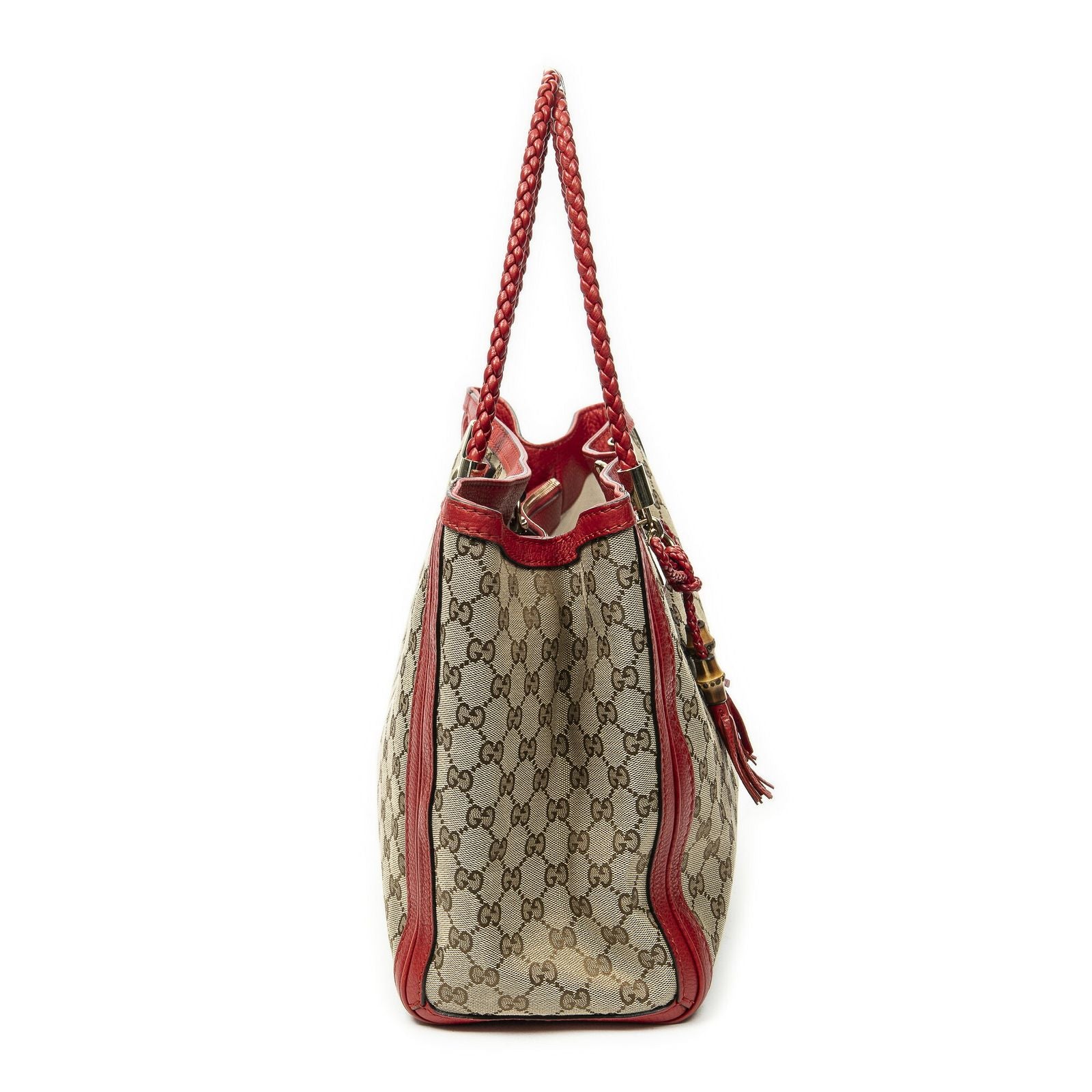 Gucci Tote Beige Red GG Canvas — view 4