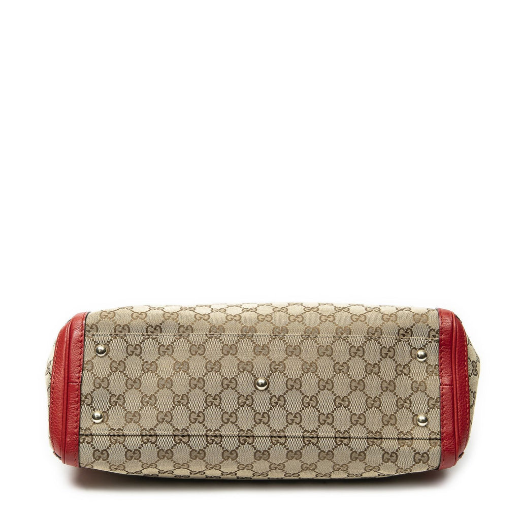 Gucci Tote Beige Red GG Canvas — view 6