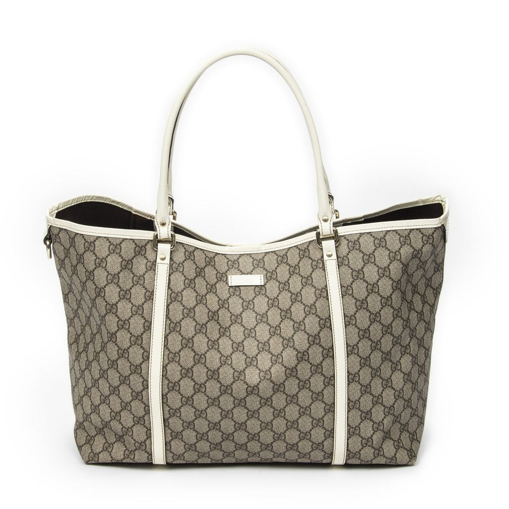 Gucci Joy Tote Beige Ivory Supreme Canvas