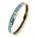 Hermes Enamel Bangle Blue Tiny Cubes Motifa Bracelet