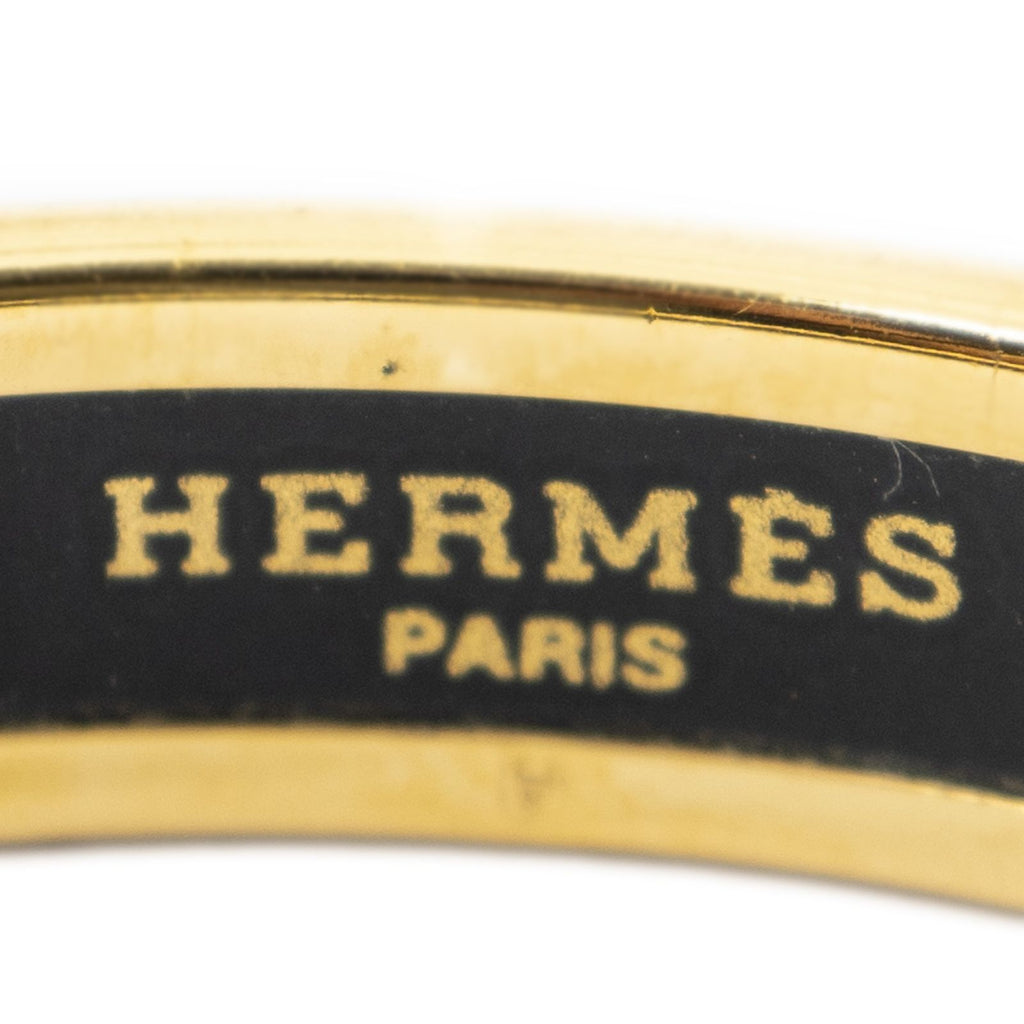 Hermes Enamel Bangle Blue Tiny Cubes Motifa Bracelet — view 4