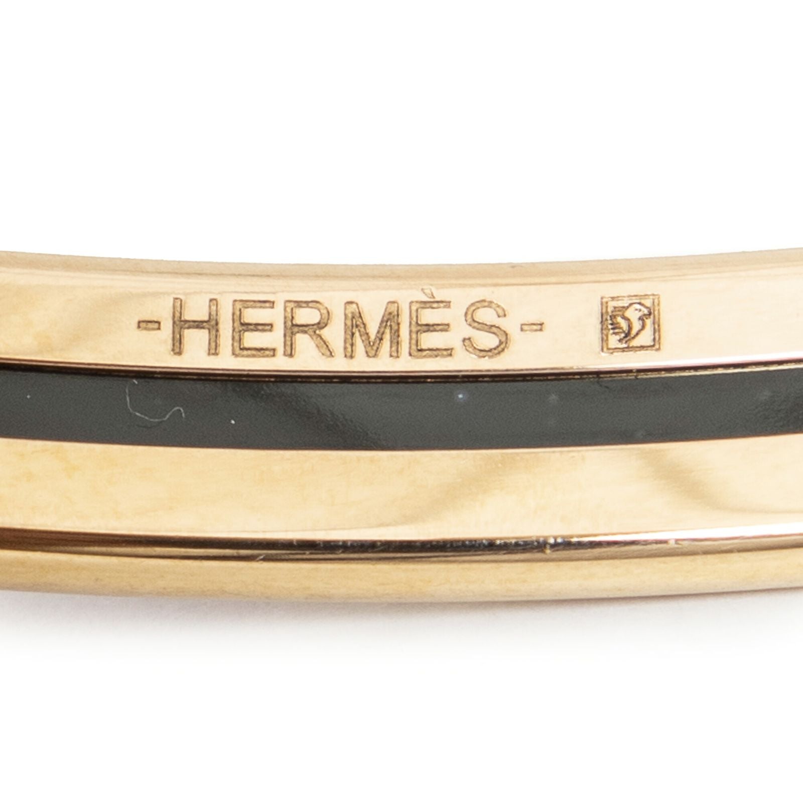 Hermes Enamel Bangle Pink Motif Bracelet — view 4