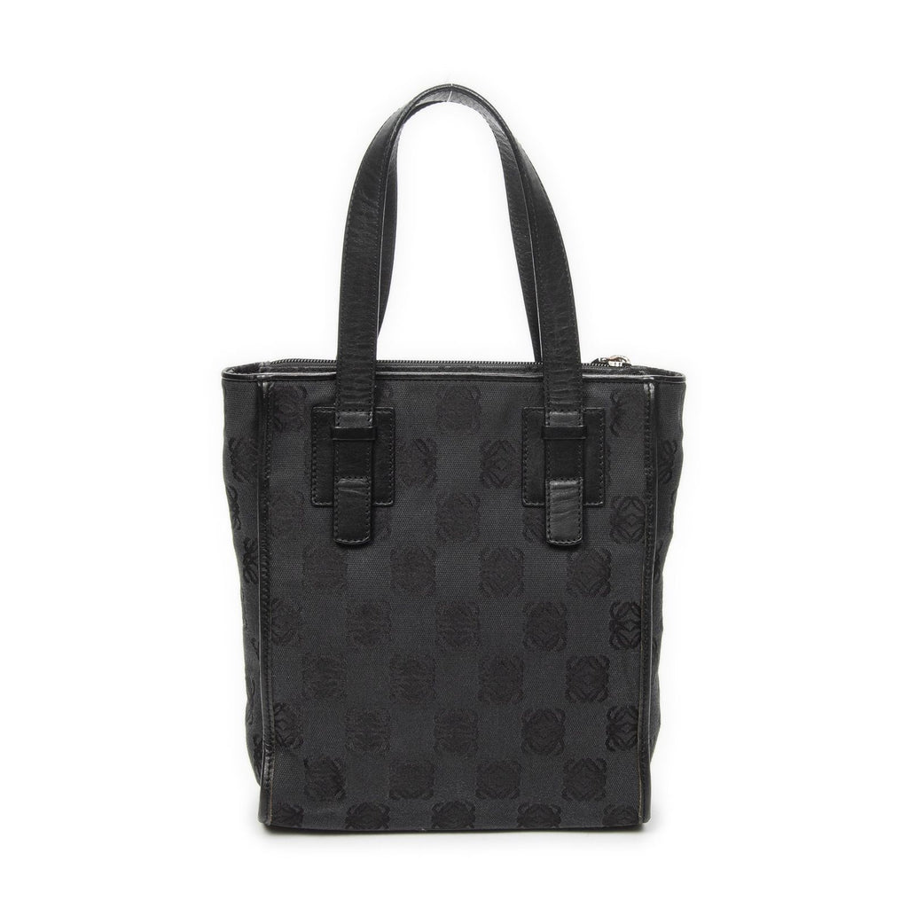 Loewe Zip Tote Black Anagram Canvas Handbag — view 5