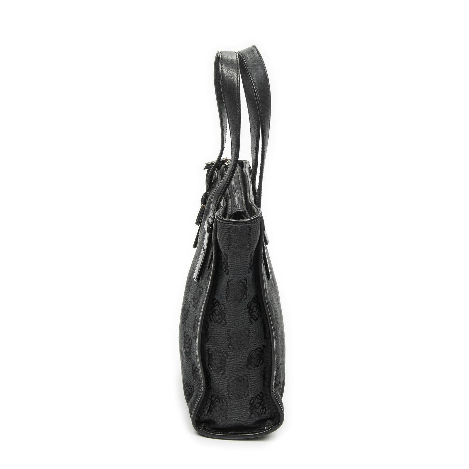 Loewe Zip Tote Black Anagram Canvas Handbag — view 3