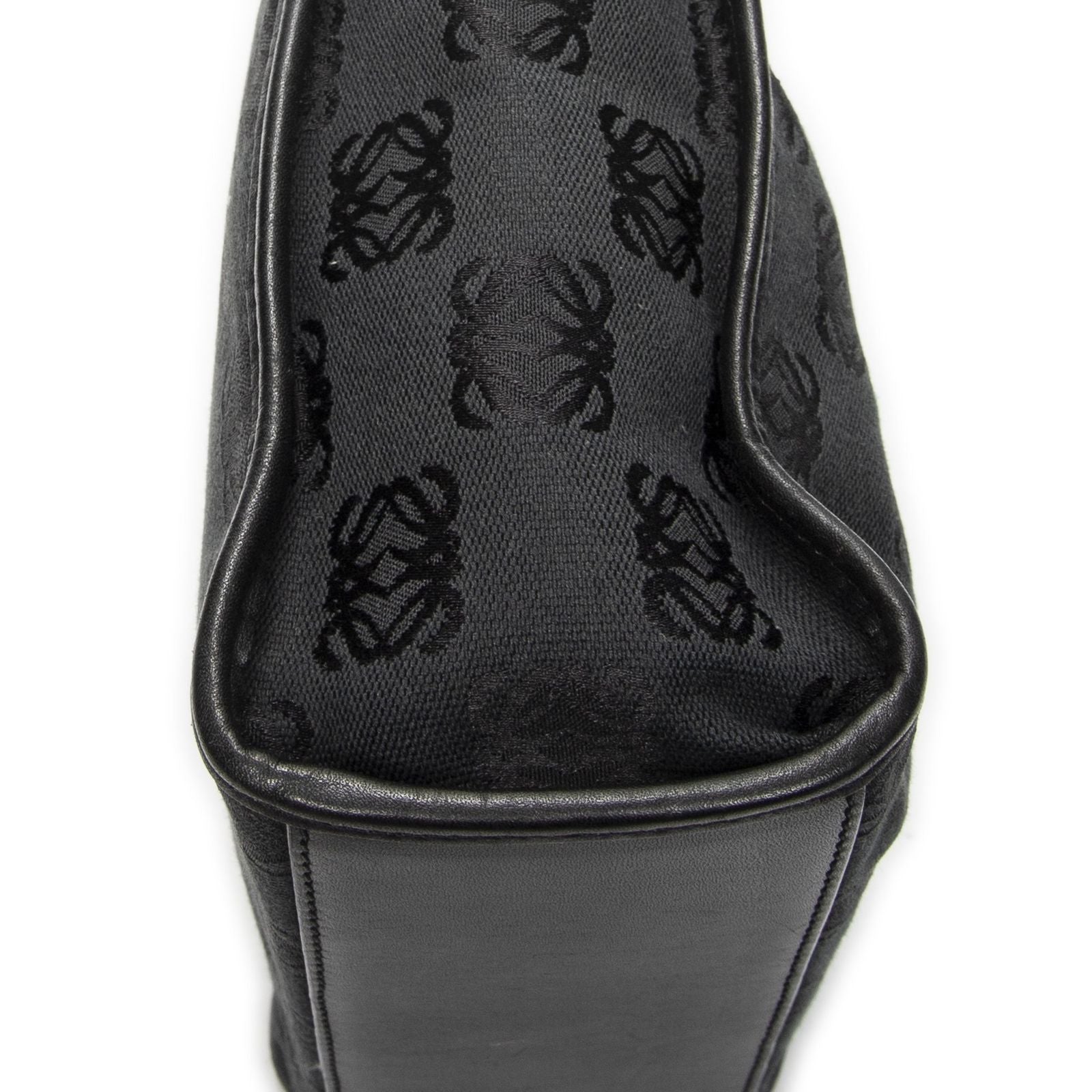 Loewe Zip Tote Black Anagram Canvas Handbag — view 7