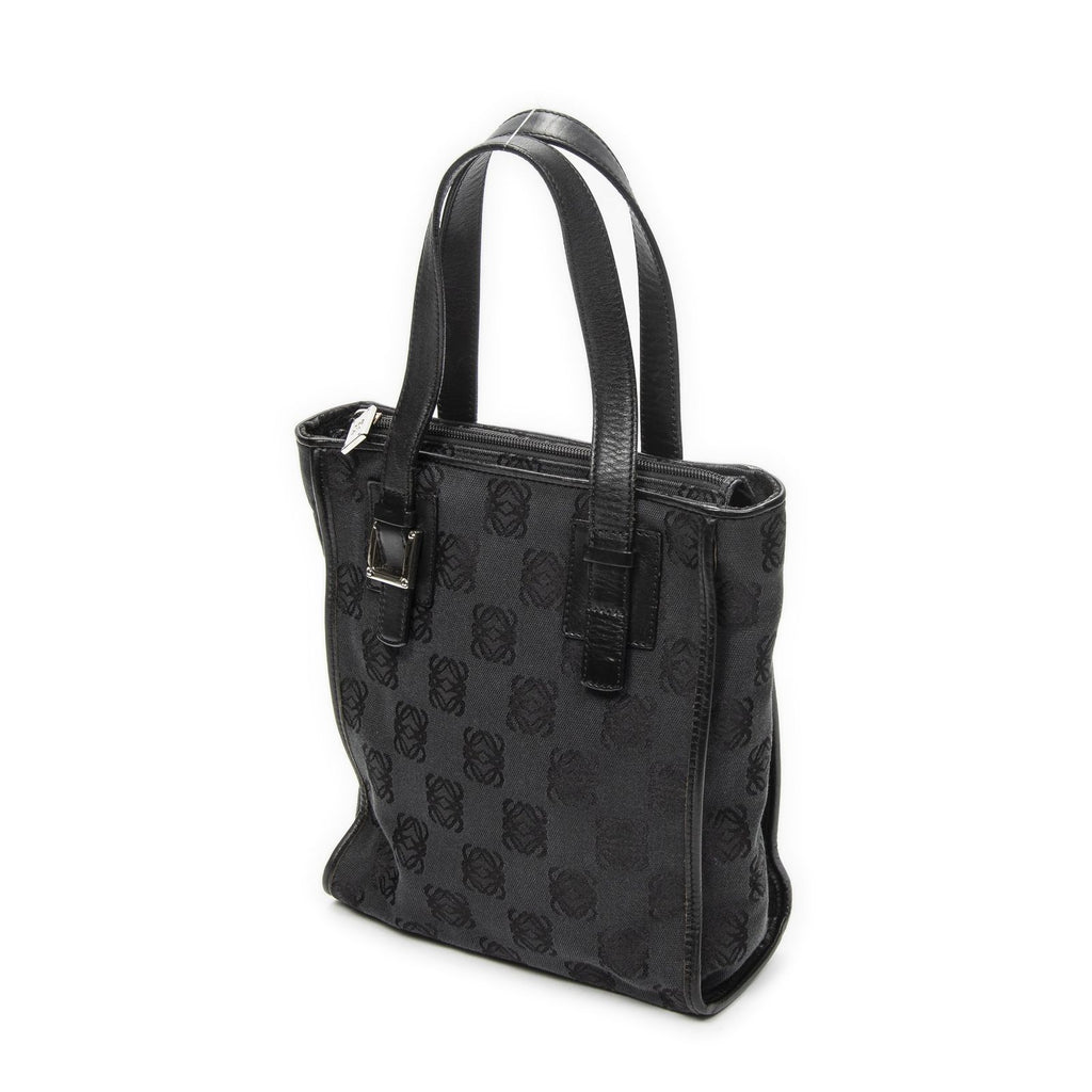 Loewe Zip Tote Black Anagram Canvas Handbag — view 2