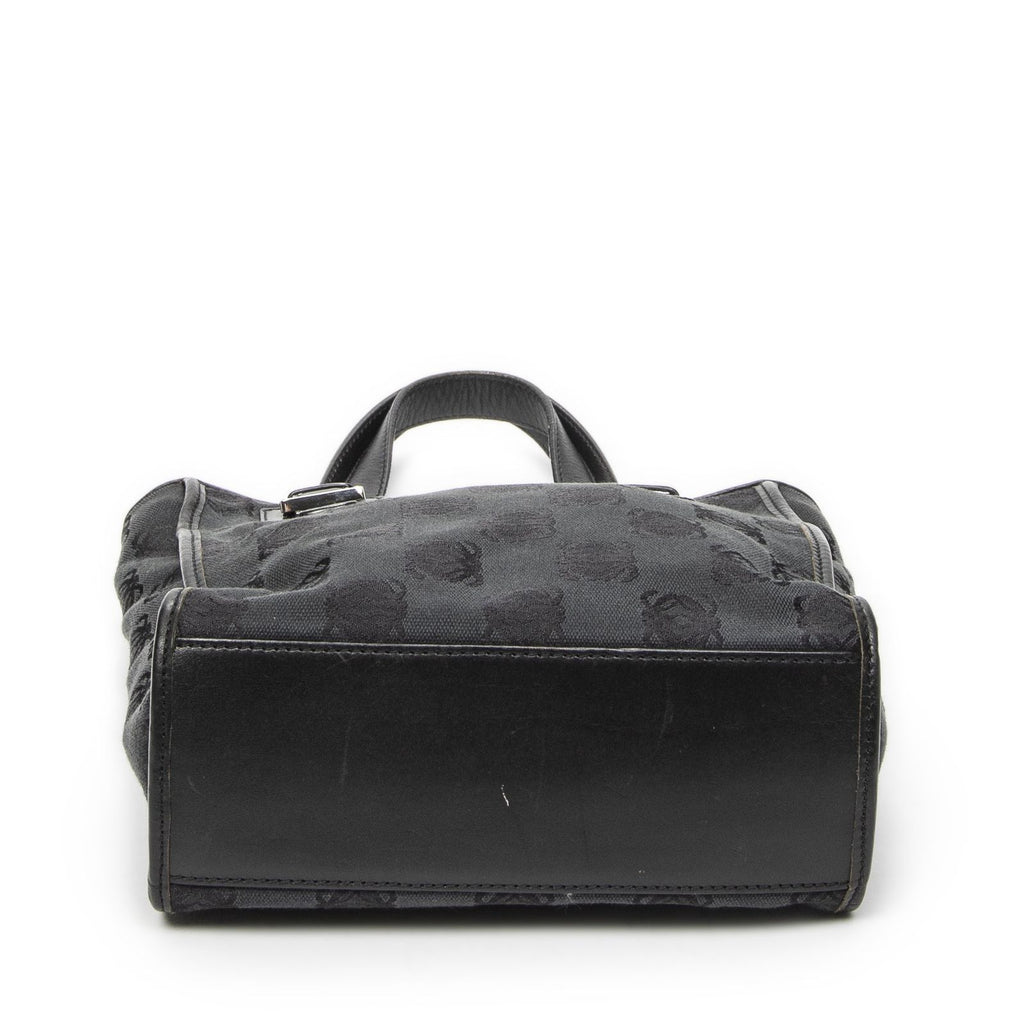 Loewe Zip Tote Black Anagram Canvas Handbag — view 6