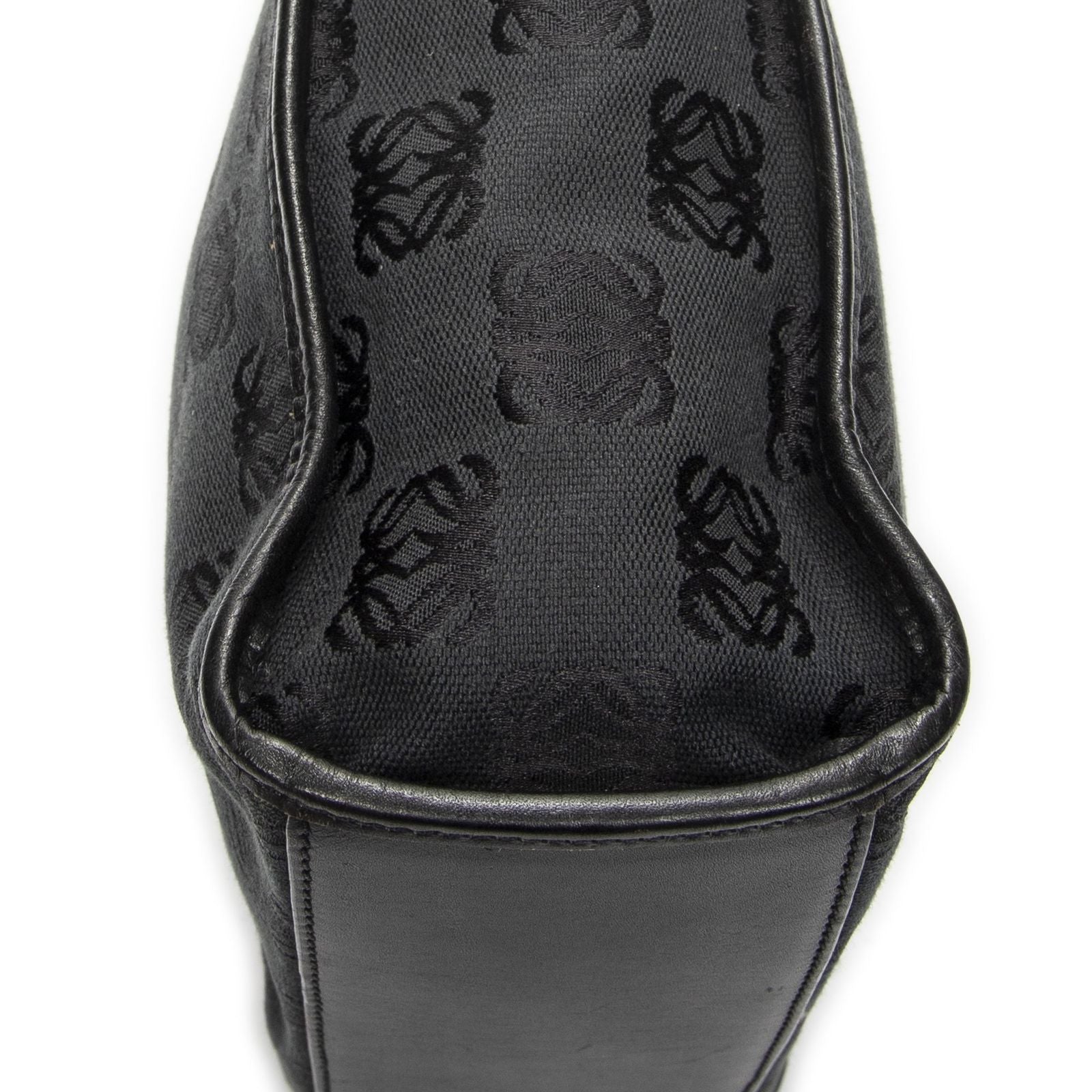 Loewe Zip Tote Black Anagram Canvas Handbag — view 8