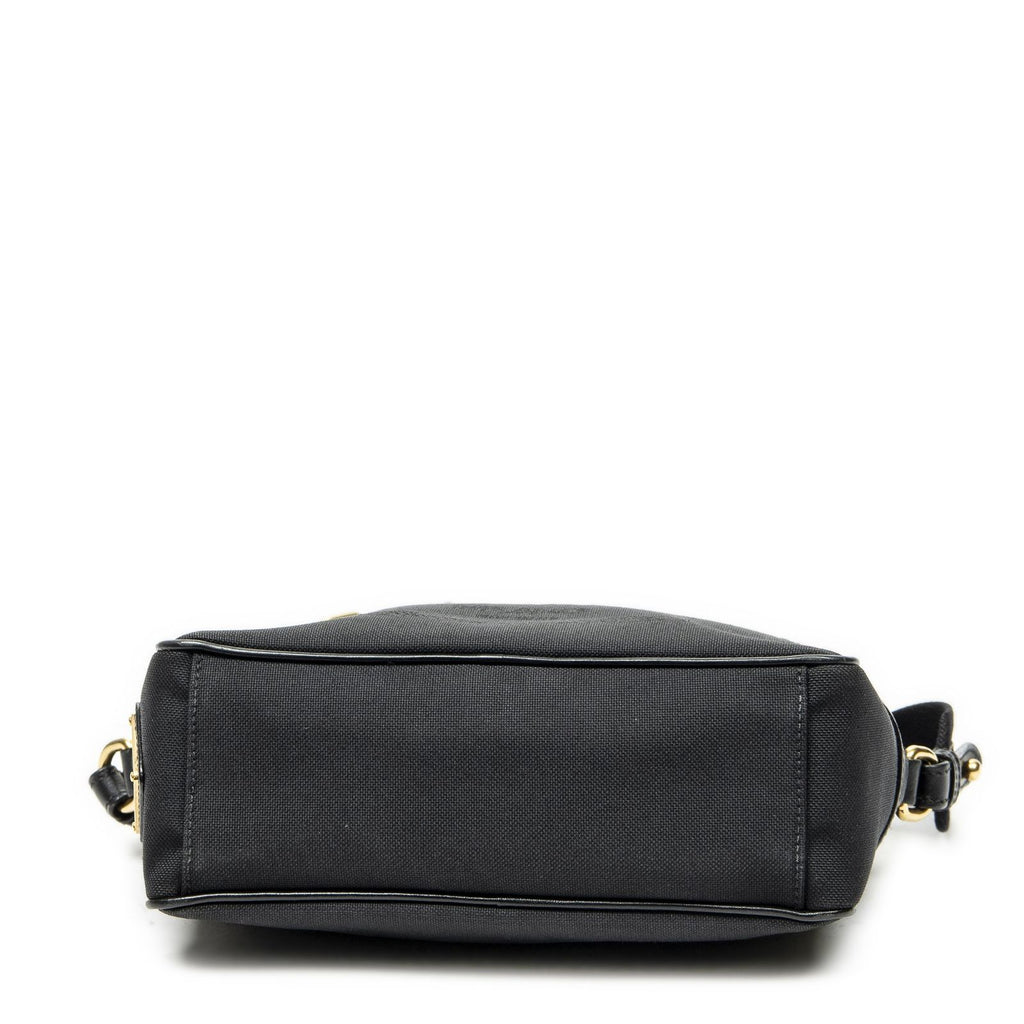 Prada Jacquard Logo Camera Bag Black Canvas — view 6