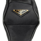Prada Jacquard Logo Camera Bag Black Canvas — view 7