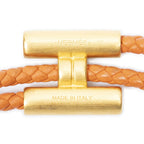 Hermes Tournis Tresse Bracelet Orange Calfskin — view 4