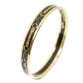 Hermes Enamel Bangle Black Brown Belt Motif Bracelet